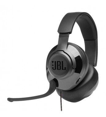 Headset JBL Quantum 300 con Sonido QuantumSURROUND /Driver de 50 mm /Micrófono Retráctil - Negro