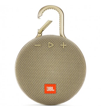 Speaker JBL Clip 3 con Bluetooth/Jack 3.5mm/IPX7 Batería 1000 mAh - Desert Sand