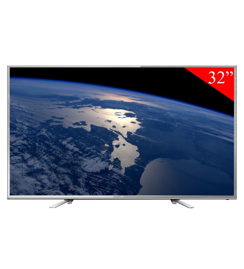 Smart TV LED de 32" JVC LT-32N750U Full HD con Soporte de Pared Wi-Fi/CrystalColor/Bivolt - Gris