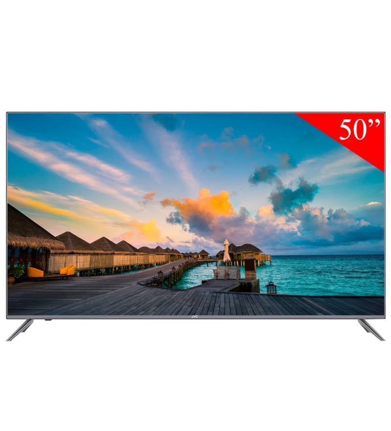 Smart TV LED de 50" JVC LT-50KB575 4K UHD con Wi-Fi/HDMI/Bivolt - Gris/Negro