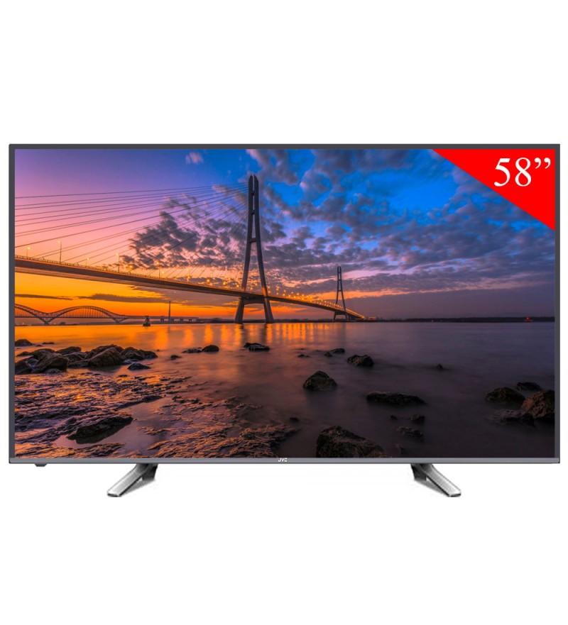 Smart TV LED de 58" JVC LT-58N785U 4K UHD con Wi-Fi/HDMI/USB/Bivolt - Negro