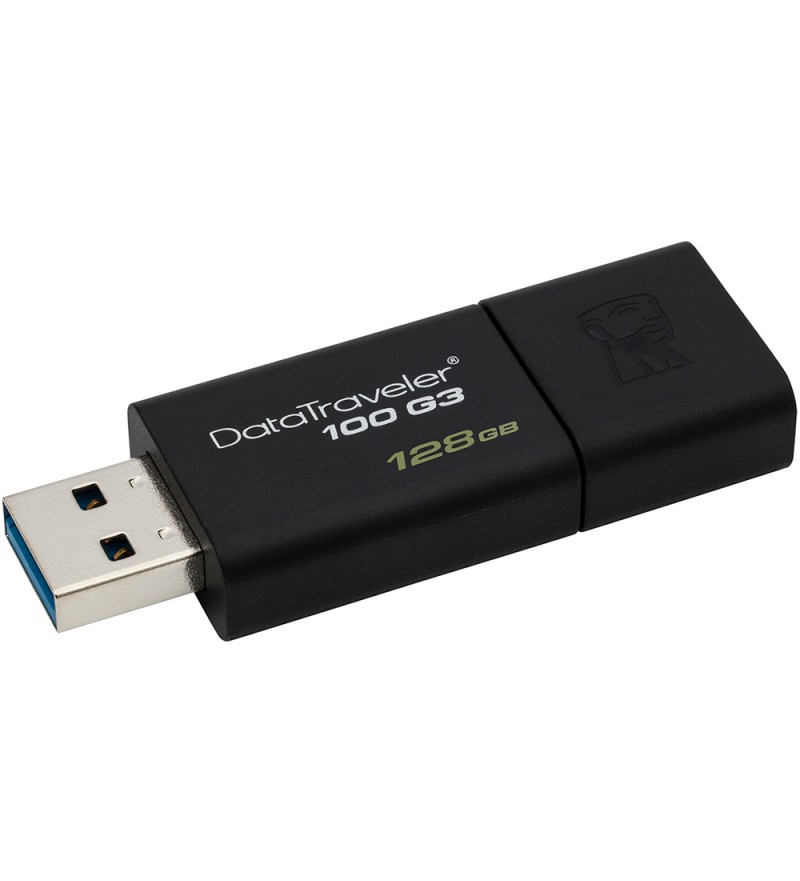 Pendrive Kingston DataTraveler 100G3 DT100G3 USB 3.0 de 128GB - Negro