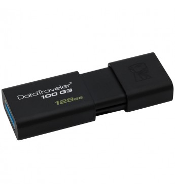 Pendrive Kingston DataTraveler 100G3 DT100G3 USB 3.0 de 128GB - Negro
