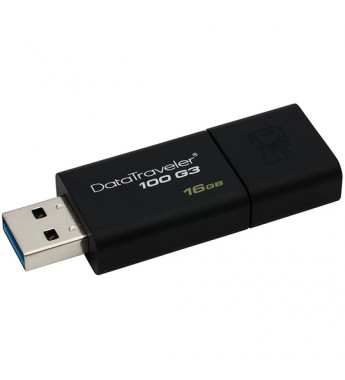 Pendrive Kingston DataTraveler 100G3 DT100G3 USB 3.0 de 16GB - Negro
