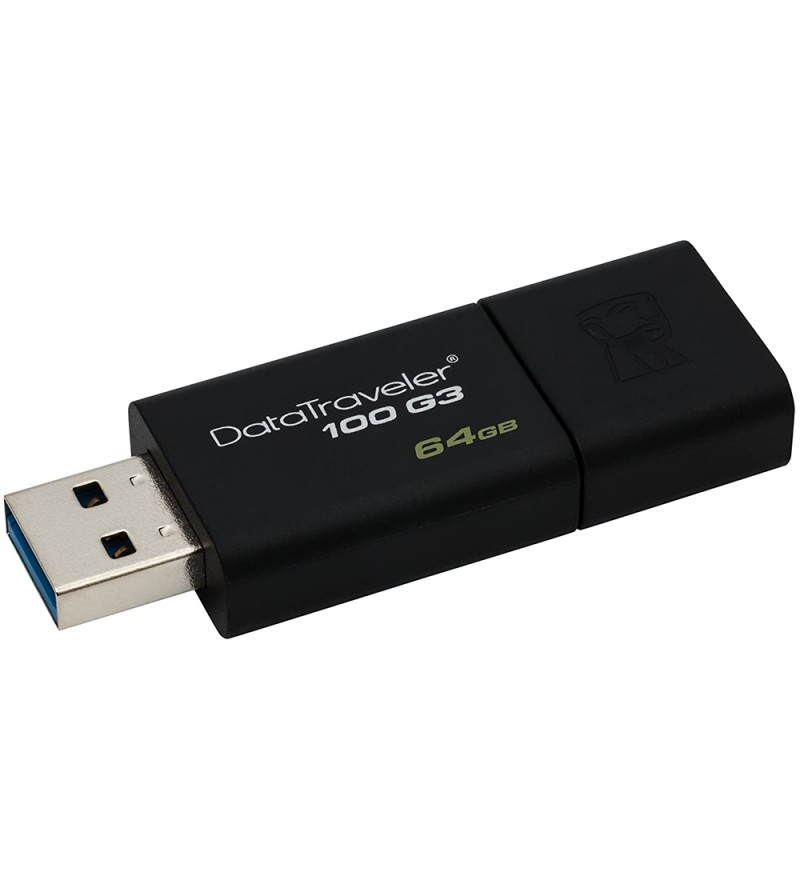 Pendrive Kingston DataTraveler 100G3 DT100G3 USB 3.0 de 64GB - Negro