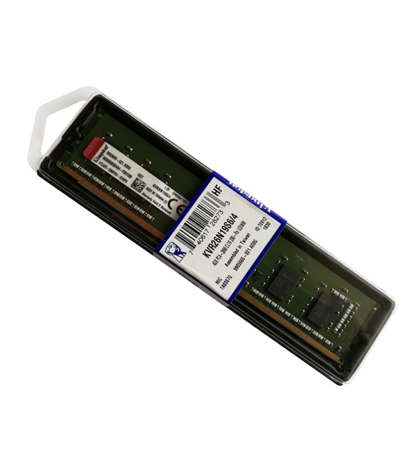Memoria RAM para PC Kingston de 4GB KVR26N19S6/DDR4/2666MHz - Verde