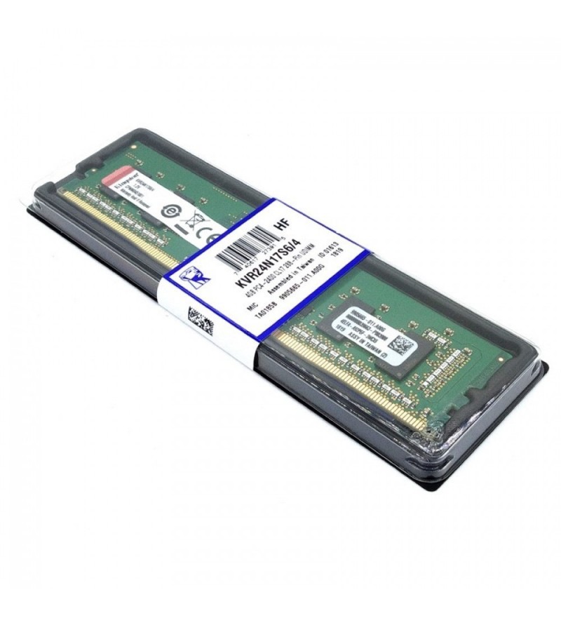 Memoria RAM para PC de 4GB Kingston KVR24N17S6/4 DDR4/2400MHz - Verde