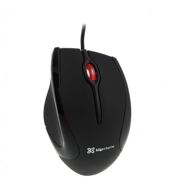 Mouse KlipXtreme Ebony KMO-104 de 1600 DPI ajustable - Negro