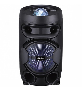 Parlante Kolke Disco KPB-521 con Bluetooth/Radio FM/USB/3000W/Bivolt (Micrófono) - Negro