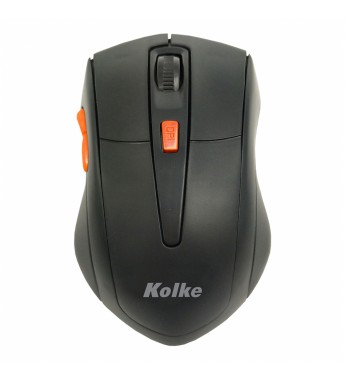 Mouse Inalámbrico Kolke KEM-247 - Negro/Naranjado 