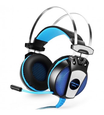 Headset Gaming Kotion Each GS500 RGB 50mm/Micrófono Omnidireccional - Negro/Azul