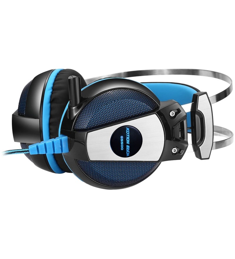 Headset Gaming Kotion Each GS500 RGB 50mm/Micrófono Omnidireccional - Negro/Azul