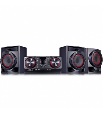 Minicomponente LG XBOOM CJ45 de 720W RMS/Bluetooth/TV Sound Sync/Karaoke/Bivolt - Negro/Rojo