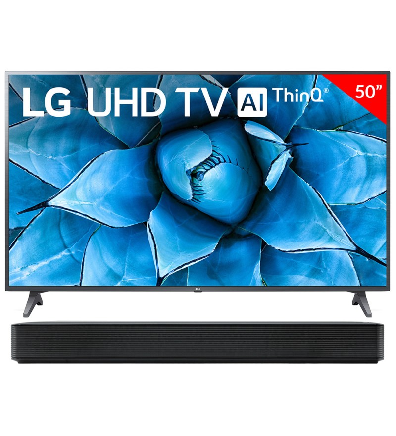 Smart TV LED de 50" LG 50UN7310 UHD 4K con HDMI/USB (2020) + Soundbar SK1 - Negro