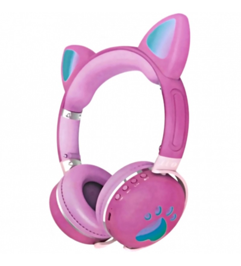 Auricular Inalámbrico Luo Cat Ear ME-2 con Micrófono - Rosa