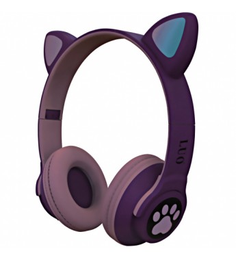 Auricular Inalámbrico Luo Cat Ear ME-3 con micrófono - Rosa