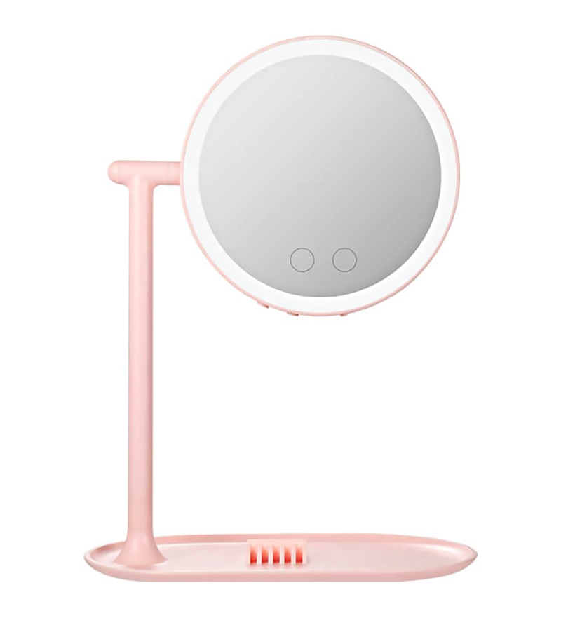 Espejo con Aro de Luz Luo C01 con Speaker Bluetooth - Rosa