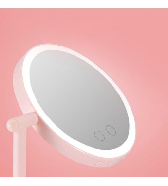 Espejo con Aro de Luz Luo C01 con Speaker Bluetooth - Rosa
