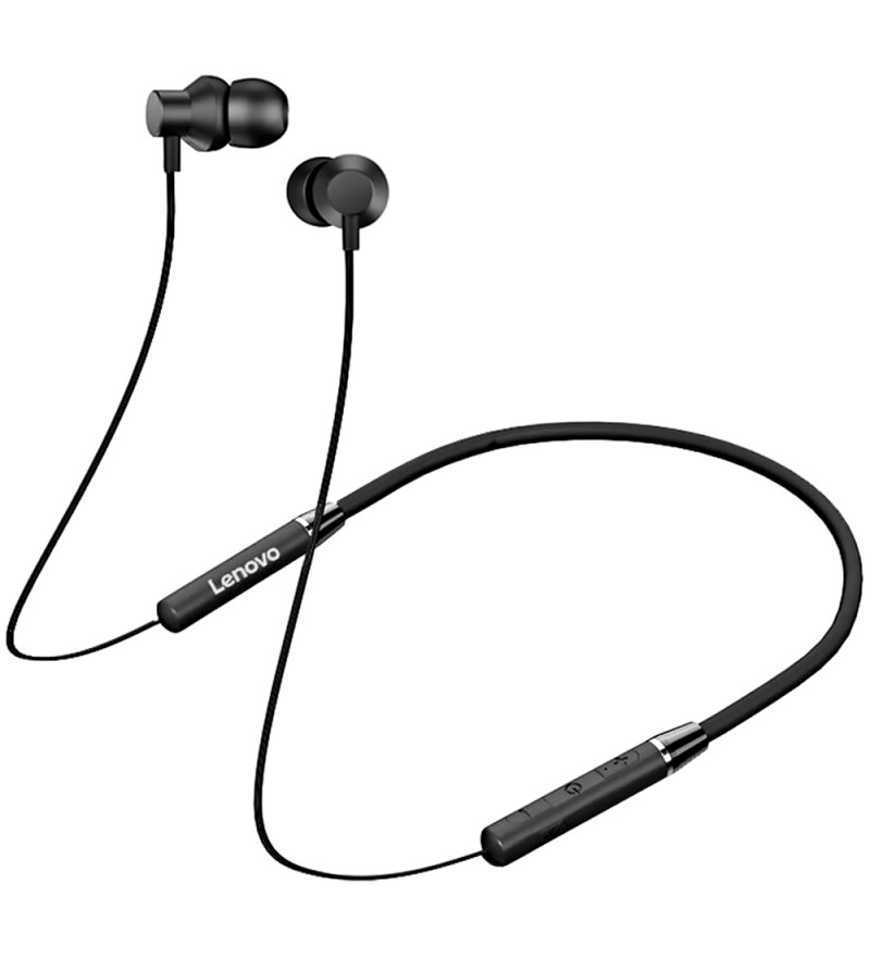 Auriculares Inalámbricos Lenovo Neckband Earphone HE05 Bluetooth/Micrófono - Negro