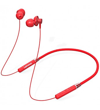 Auriculares Inalámbricos Lenovo Neckband Earphone HE05 Bluetooth/Micrófono - Rojo