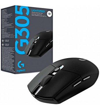 Mouse Gamer Inalámbrico Logitech LIGHTSPEED G305 M-R0071 910-005281 con 12.000DPI - Negro