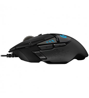 Mouse Gaming Logitech G502 HERO 910-005550 con iluminación RGB/16000DPI Ajustable/11 Botones - Negro