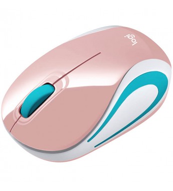 Mouse Óptico Inalámbrico Logitech M187 con 1000DPI - Rosa/Azul