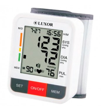 Tensiómetro y Pulsómetro Digital de Pulso Luxor LX-A31 con Pantalla LCD - Blanco/Gris