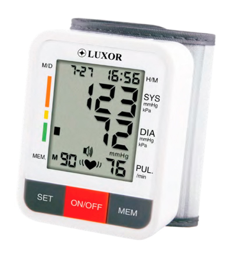 Tensiómetro y Pulsómetro Digital de Pulso Luxor LX-A31 con Pantalla LCD - Blanco/Gris