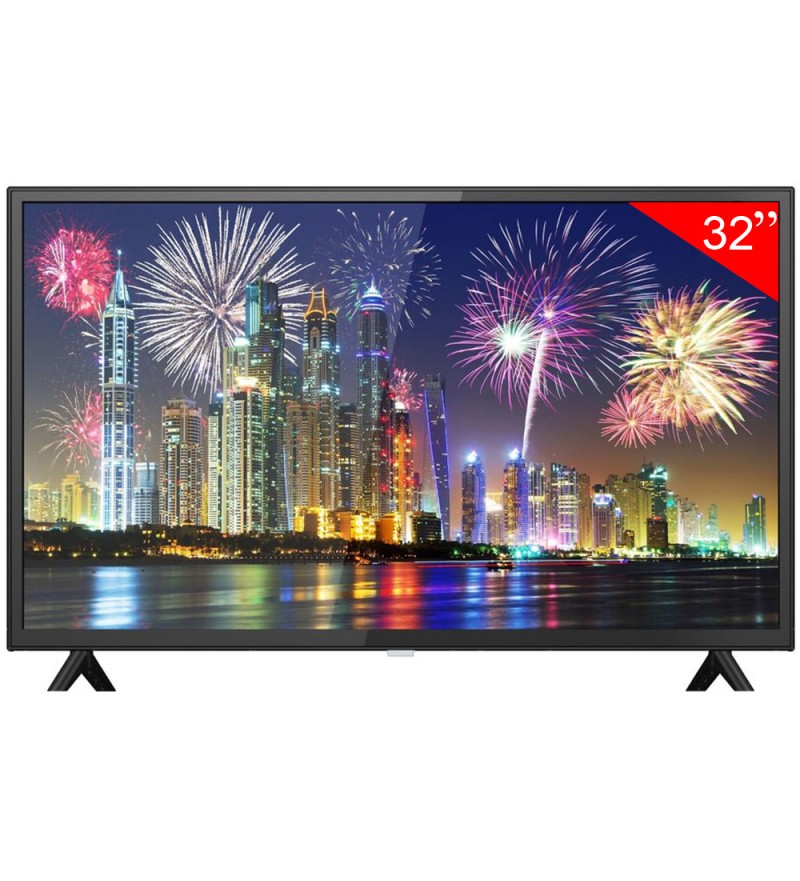 Smart TV LED de 32" Luxor LX-E32DM1100 HD con Soporte de Pared Bluetooth/Wi-Fi/Bivolt - Negro