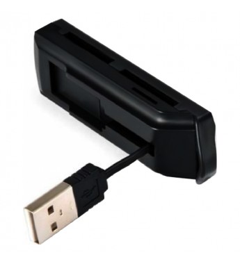Lector y Grabador de Tarjetas de Memoria Mtek CR801P USB (4 Slots) - Negro