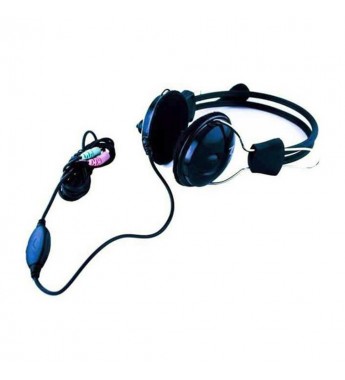 Headset Mtek P808 con Micrófono Retráctil - Negro