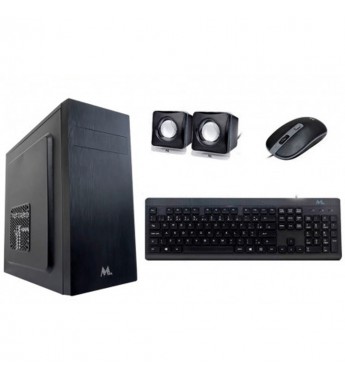 Kit Mtek D5520 Gabinete + Speaker + Mouse + Teclado - Negro 