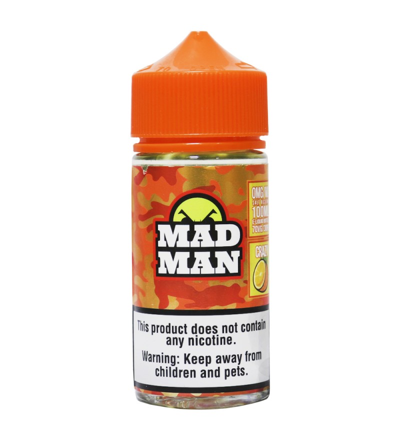 Esencia para Vaper MADMAN Crazy Orange Sin Nicotina - 100 mL