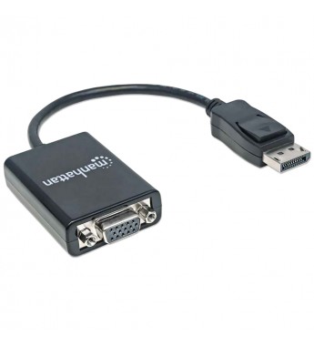 Cable Adaptador Manhattan DisplayPort a VGA 151962 (15 centimetros) - Negro