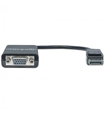 Cable Adaptador Manhattan DisplayPort a VGA 151962 (15 centimetros) - Negro