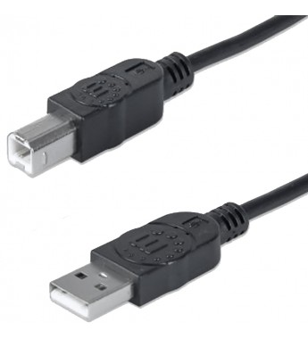Cable USB para Impresora Manhattan 333368 1.8m - Negro
