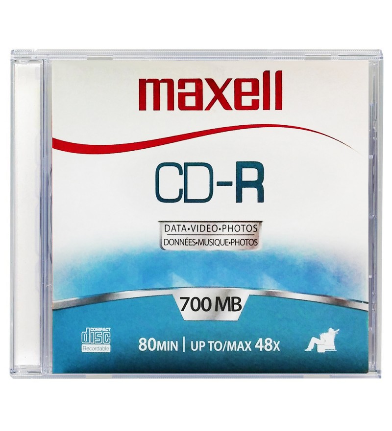 CD-R Maxell Slim Case de 700MB/80 min