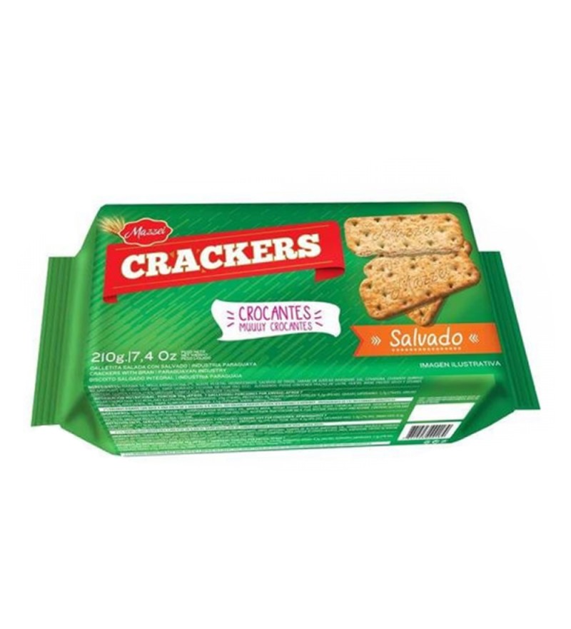 Galletita Mazzei Crackers Salvado - 210g