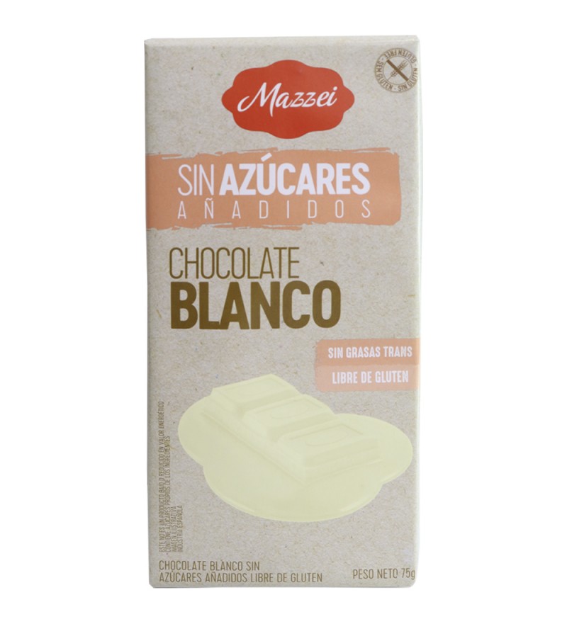Barra de Chocolate Blanco Mazzei Befit sin azúcares añadidos - 75g