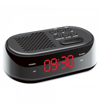 Radio Reloj Despertador Megastar FRC458 FM/Bivolt - Negro