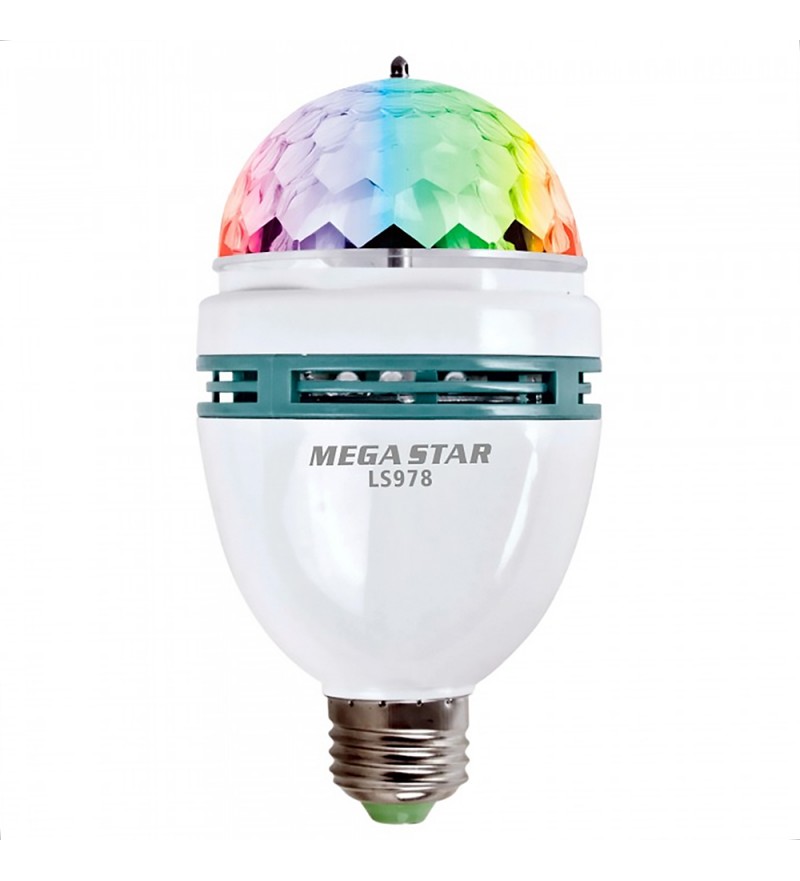 Lámpara RGB Giratoria Megastar LS978 5W/Bivolt - Blanco/Verde