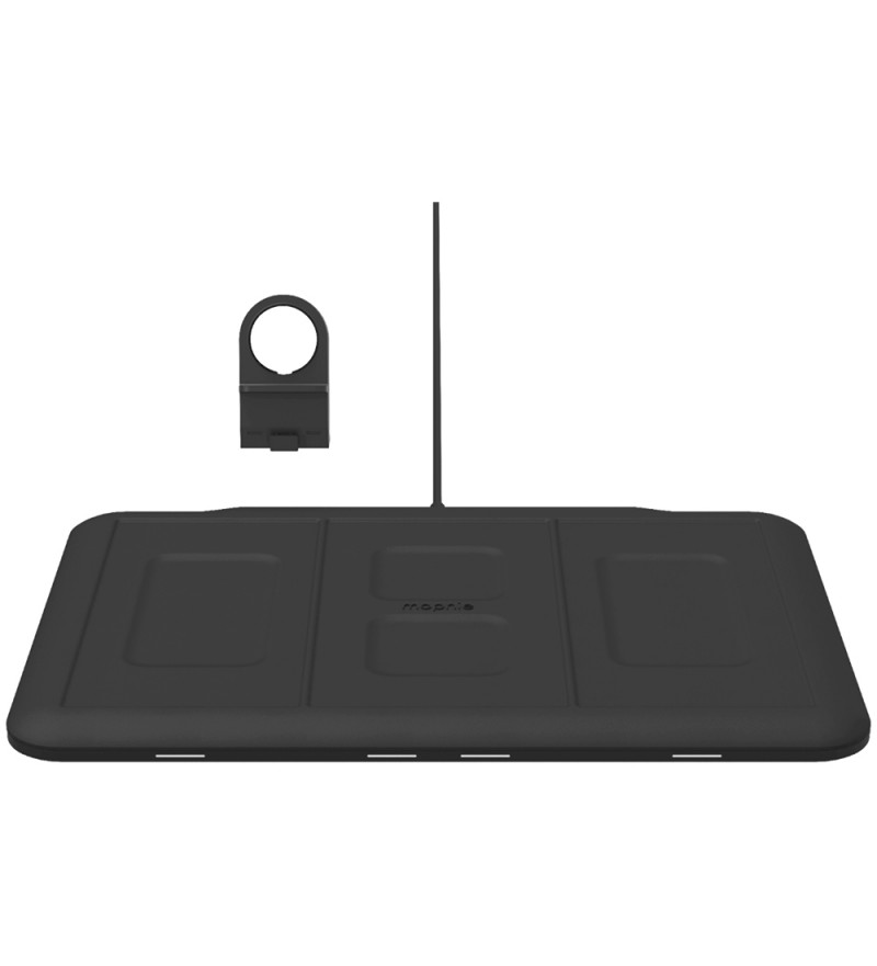 Cargador Universal Mophie 4 in 1 Wireless Charging Mat con Carga Rápida - Negro