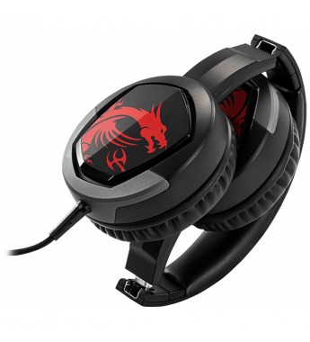 Headset Gaming MSI IMMERSE GH30 con Micrófono desmontable/40mm - Negro/Rojo