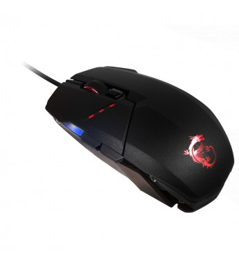 Mouse Gaming MSI CLUTCH GM60 com iluminación RGB/10800DPI Ajustable/8 Botones - Negro
