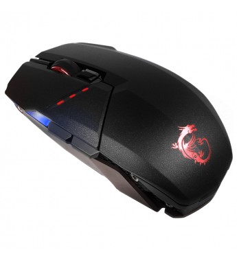Mouse Convertible Gaming MSI CLUTCH GM70 con iluminación RGB/18000DPI Ajustable/10 Botones - Negro