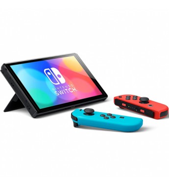 Consola Portátil Nintendo Switch OLED de 7" con Wi-Fi/Bluetooth/HDMI Bivolt - Azul Neón/Rojo Neón