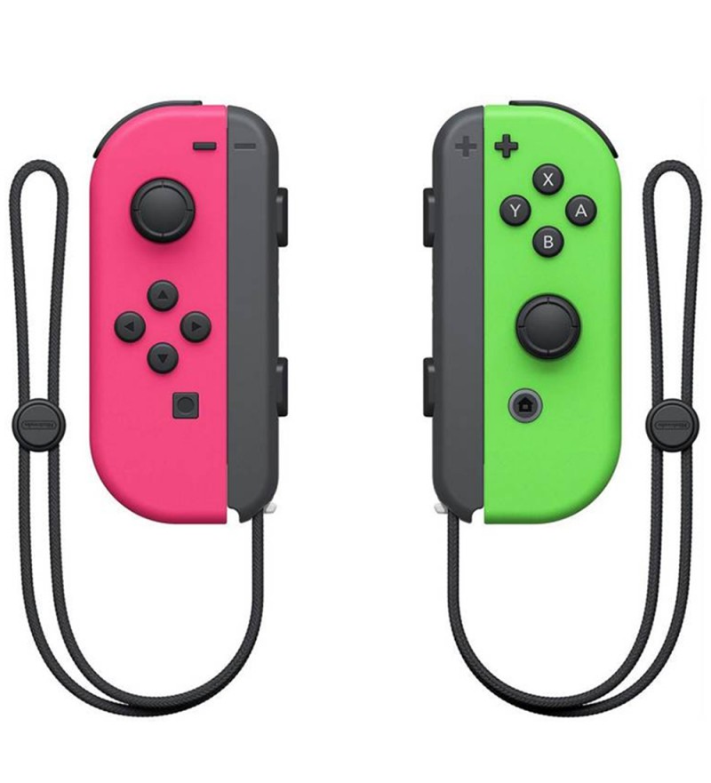 Control Nintendo Switch Joy-Con L/R con Correa - Rosado Neón/Verde Neón