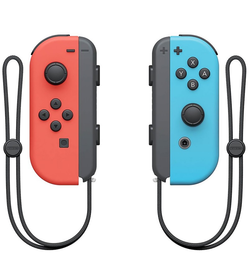 Control Nintendo Switch Joy-Con L/R con Correa - Rojo Neón/Azul Neón