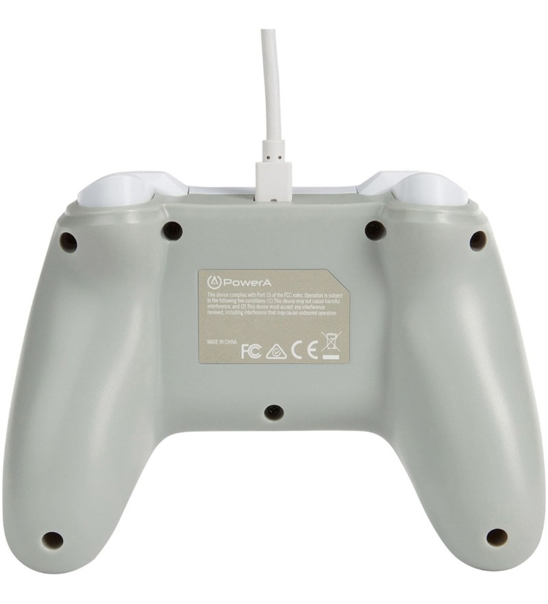 Control para Nintendo Switch PowerA Wired Controller 1517033-01 con Cable de 3 Metros - Blanco/Gris